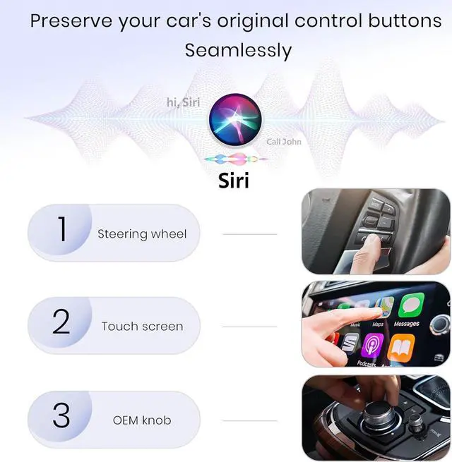 Alt view image 6 of 7 - Wireless CarPlay Adapter for iPhone, Convert Wired to Wireless  CarPlay Adapter, Mini Size with Extension Cable USB & USB-C/Type-C, Stable Control & No Delay, Black