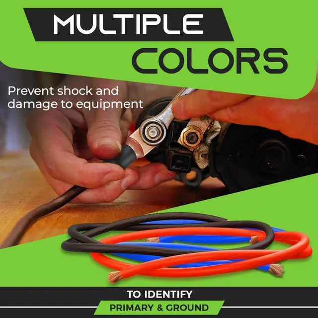 Alt view image 5 of 7 - 4 Gauge Wire, 15 Lugs, 20 Heat Shrink Wrap, for Automotive, Battery Cable, Amp Kit, Amp, CCA Wire, Wire, Amp Kit, Battery Cables, Amp Wiring Kit, (25 feet Each- Black/Red)