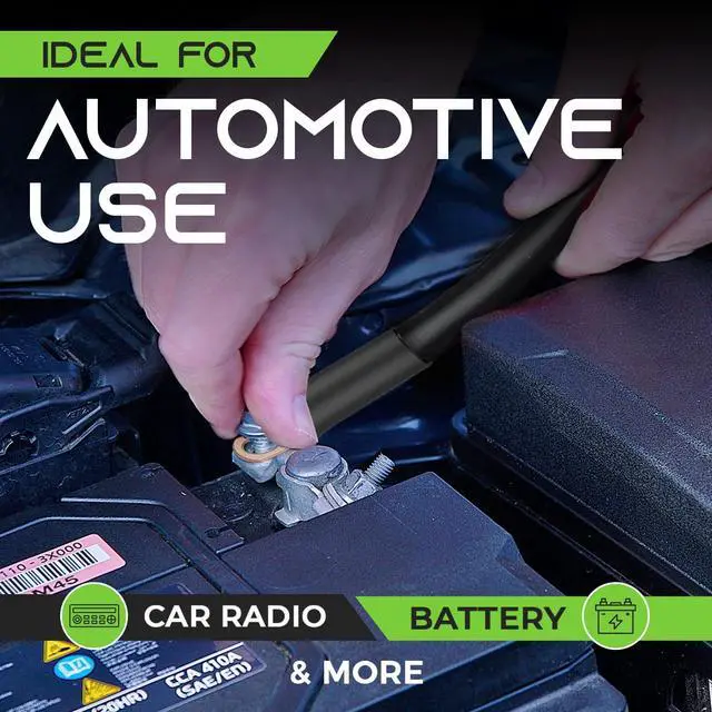 Alt view image 6 of 7 - 4 Gauge Wire, 15 Lugs, 20 Heat Shrink Wrap, for Automotive, Battery Cable, Amp Kit, Amp, CCA Wire, Wire, Amp Kit, Battery Cables, Amp Wiring Kit, (25 feet Each- Black/Red)