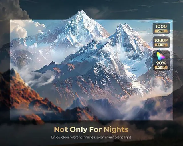 Alt view image 3 of 7 - Smart Projector with WiFi 6 and Bluetooth, Netflix-Licensed 4K Support, Outdoor Movie Proyector, 1080P Home Ceiling Auto Focus Projector, PUTRIMS K12 Gray