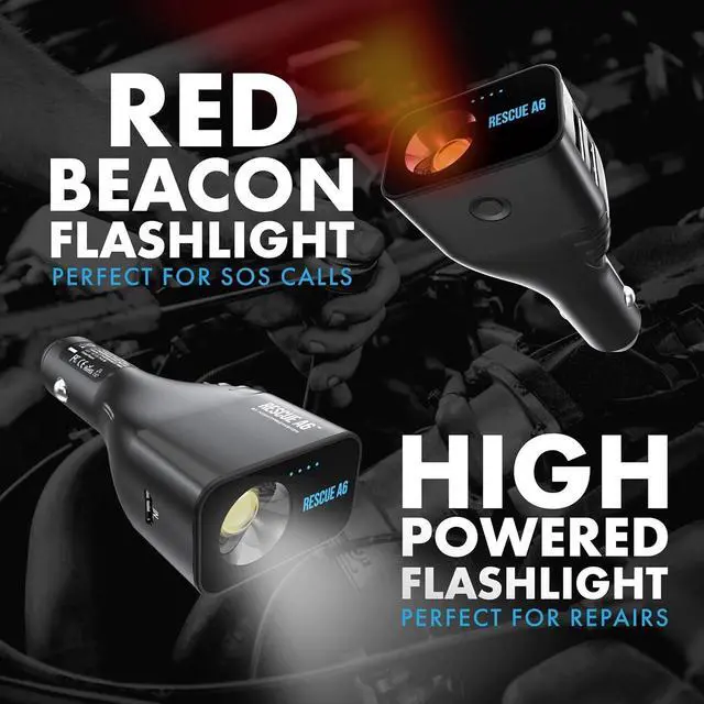 Alt view image 4 of 7 - Seatbelt Cutter & Glass Breaker - 6 in 1 Car Safety Tool Phone Charger Hammer for Window Emergency Flashlight Portable Power Bank Rescue A6 Escape Device (Ver 2.0) (3 Pack)