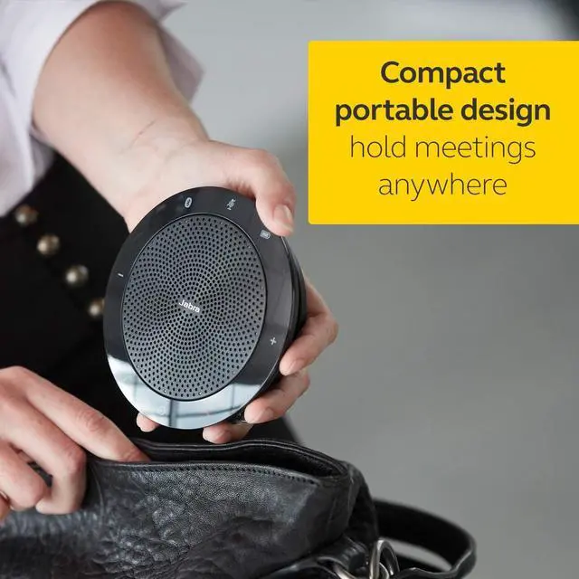 Alt view image 5 of 7 - Jabra Speak 410 Corded Speakerphone for Softphones  Easy Setup, Portable USB Speaker for Holding Meetings Anywhere with Outstanding Sound Quality