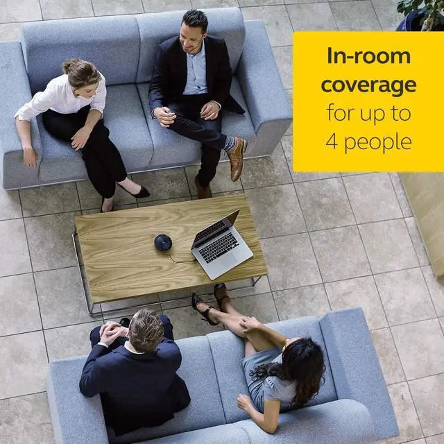 Alt view image 6 of 7 - Jabra Speak 410 Corded Speakerphone for Softphones  Easy Setup, Portable USB Speaker for Holding Meetings Anywhere with Outstanding Sound Quality