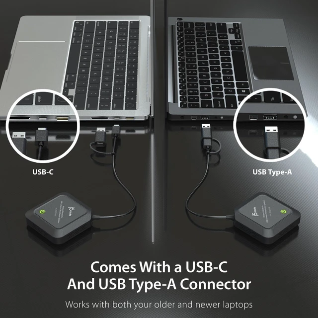 Alt view image 5 of 7 - j5create Wireless Extender for USB Webcam/Microphones/Speakers, Works with Windows and Mac, Not for TV and USB Mouse/Keyboard (JVW120)