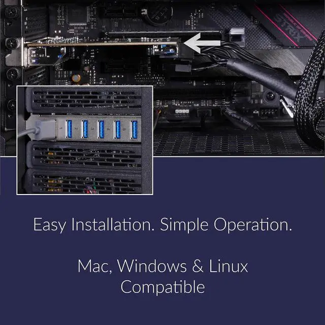 Alt view image 4 of 6 - Sonnet Allegro 7-Port USB 3.2 Gen 1 Type A PCIe Card