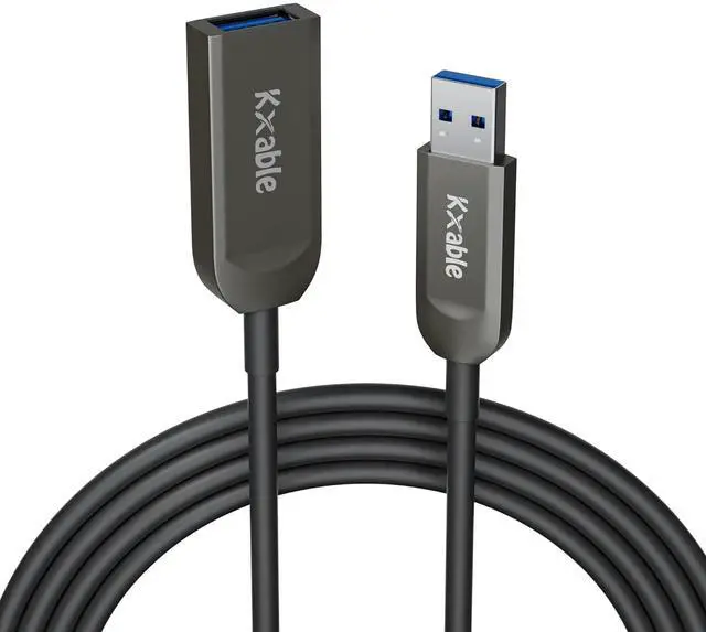 Main image of USB 3.0 Extension Cable 50 Feet, USB Active Fiber Optical Male to Female Extender Cord, High Speed 5Gbps Data Transfer, Support USB 3.0 & USB 2.0, for Webcam, USB Hub, VR, Hard Drive, Printer