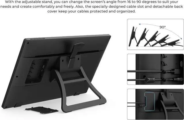 Alt view image 7 of 7 - Drawing Tablet with Screen XPPen Artist 22 2nd Computer Graphics Tablet 122% sRGB with 8192 Levels Tilt Function Battery-Free Stylus, 21.5inch Pen Display Compatible with Windows, Mac, Linux