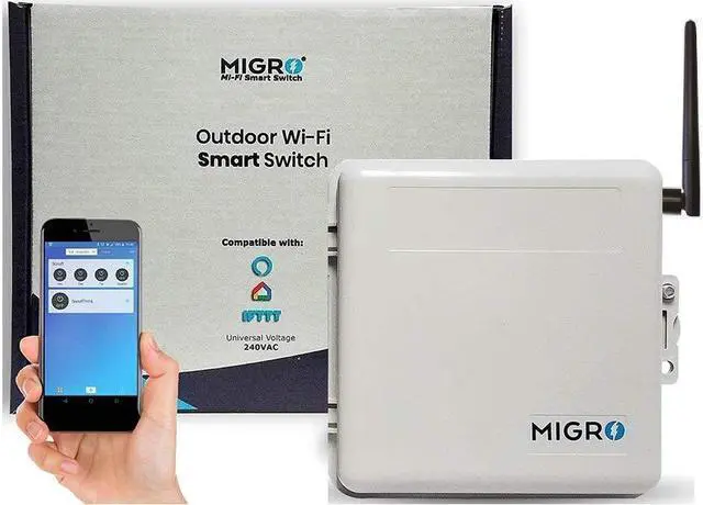 Main image of Heavy Duty 40 Amp Smart Switch, Indoor/Outdoor Rated 120V,(NO Hub Required) Control electrical devices over Wi-Fi or 2/3/4G mobile network Voice Control: Compatible with Alexa