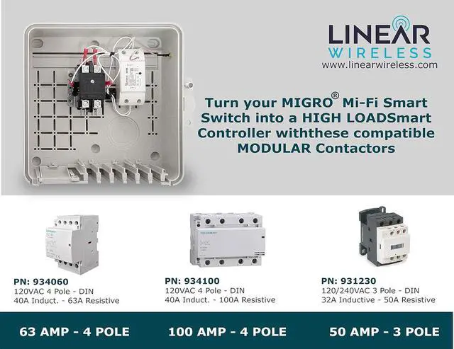 Alt view image 7 of 7 - Migro Outdoor Smart Wi-Fi Outlet Box, Heavy Duty 50A Resistive 240VAC 40A 10HP Pool Heater, Wireless Pump Control, Timer Switch, Compatible with Smart Phone, Alexa, Google Home, IFTTT UL Listed