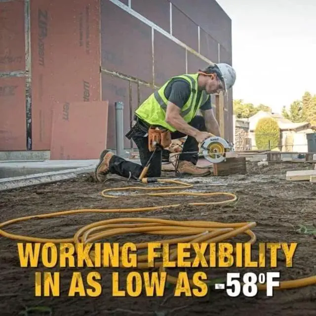 Alt view image 3 of 4 - DEWALT 25 Foot Extension Cord Lighted Click-to-Lock 10/3 SJTW - Heavy Duty Outdoor, Waterproof, Weatherproof, Heat & Corrosion Resistant Industrial Strength Light Up Three Prong Outlet Plug Power Cord