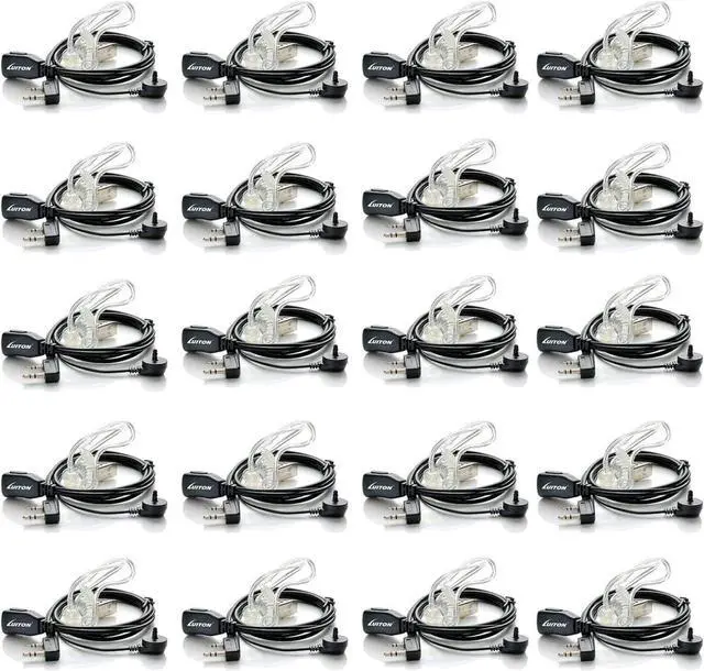 Main image of 20 Pack Walkie Talkie Earpiece with Mic for BaoFeng Radio Retevis Headset for Baofeng UV-5R BF-888S Arcshell Retevis H-777 RT21 RT22 Kenwood 2 Way Radio by