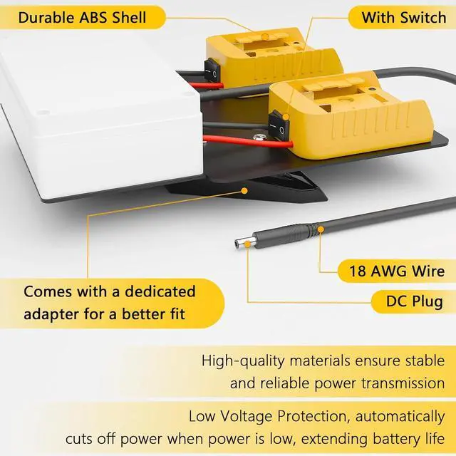 Alt view image 4 of 5 - Starlink Mini Battery Adapter Compatible with De.Walt Battery, Small and Portable Starlink Mini Mounting Kit