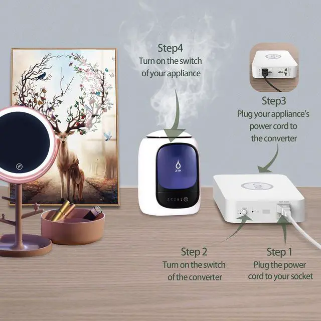 Alt view image 5 of 7 - 110V to 220V Step Up Voltage Converter 500W for Europe China Korea 220V-240V Appliances Use in US Canada Mexico -Circuit Breaker Protection and Overheating Overload Protection [3-Years Warranty]