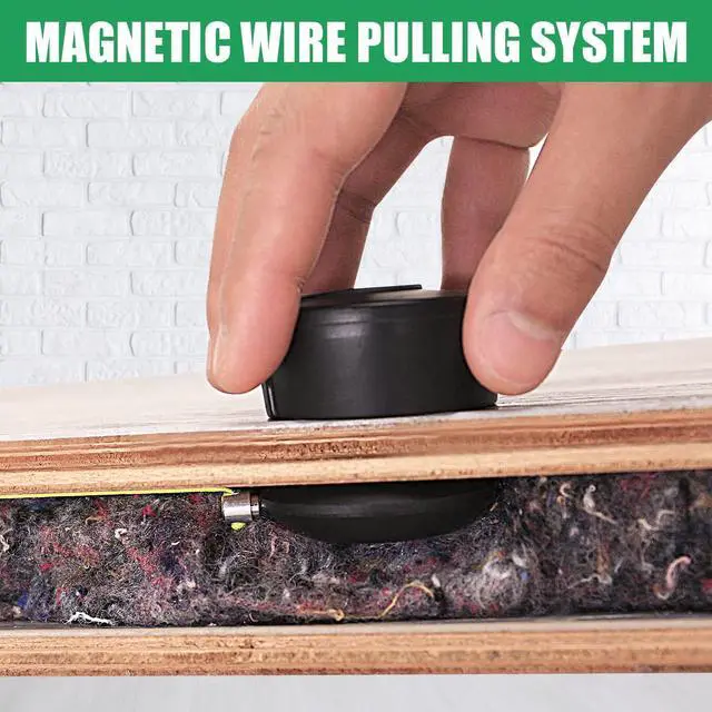 Alt view image 2 of 6 - Magnetic Wiremag Puller,Wire Puller Tool,Fish Tape Wire Pulling System,Wire Cable Wire Fishing Tools Coaxial Electrical Fish Tape Pull Push Kit Behind Indoor Home Office Outdoor Garden Walls