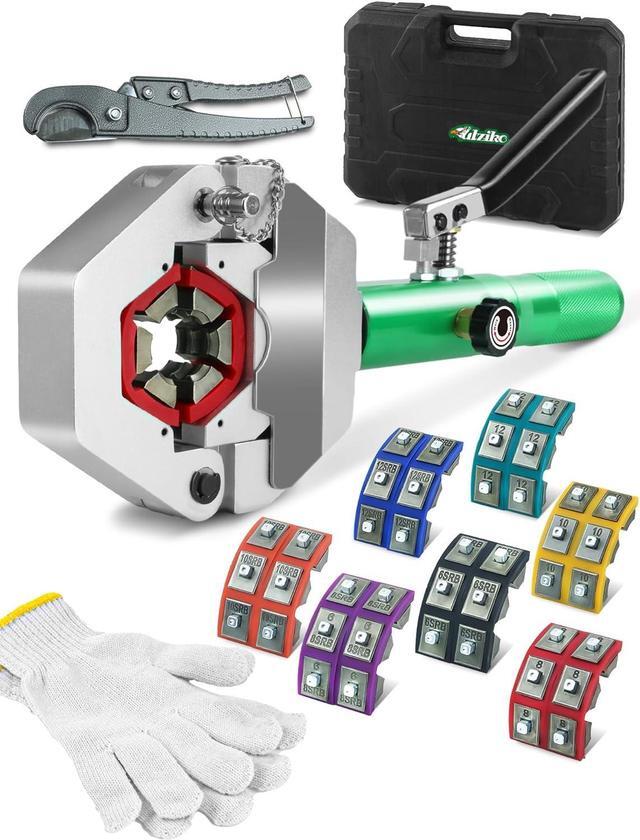 Main image of Hydraulic AC Hose Crimper Manual A/C Hose Crimper Kit Air Conditioning Repaire Handheld Hydraulic Hose Crimping Tool for BH Air Conditioner Hose & Beadlock A/C Fittings