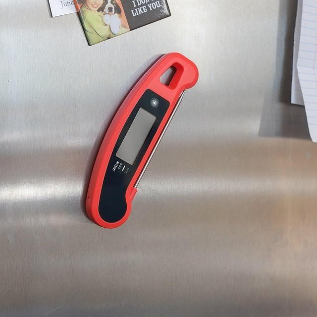 Alt view image 6 of 6 - Ultra-Fast 1-Second Professional Digital Instant Read Meat Thermometer for Grill and Cooking, Auto-Rotating Backlit Display, IP65 Water Resistant, NSF Certified  Olive