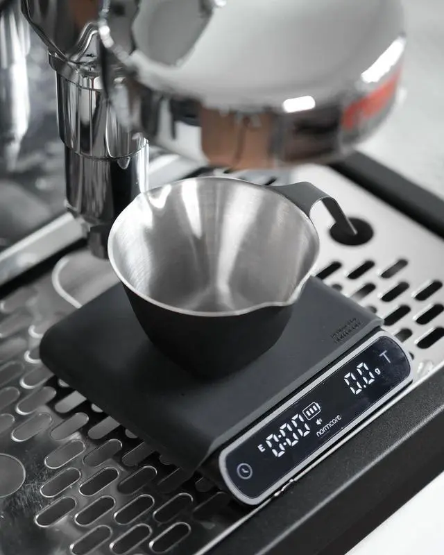 Alt view image 2 of 7 - Pocket Coffee Scale V3, Pour Over Drip Espresso Scale, Barista Scale with Timer, Anodized Aluminum Body with Back-Lit LCD Display, Black