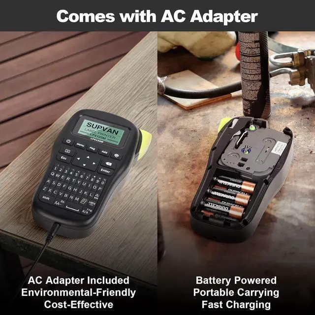 Alt view image 3 of 7 - LP5120M Label Maker Machine Bundle (4 Tapes Included) with Keyboard & AC Adapter, Waterproof Thermal Transfer Label Printer with Ik+ Icons for Garage, Home, Office Organization