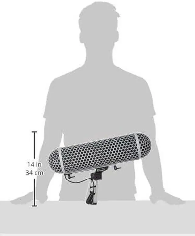 Alt view image 3 of 3 - Blimp Windshield and Rycote Shock Mount Suspension System for Shotgun Microphones