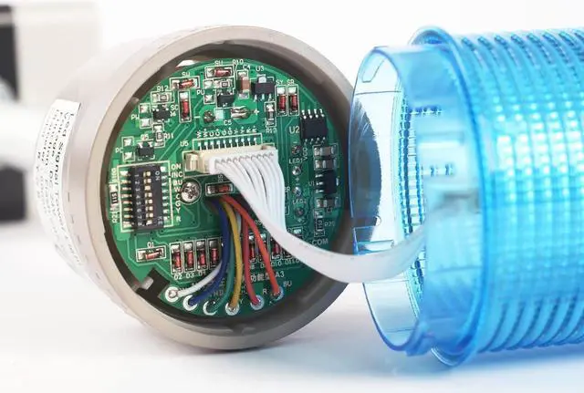 Alt view image 7 of 7 - 4 Stack Super Bright LED Andon Tower Lights with Buzzer, Off-ON or Flash, 6 ft Industrial Adapter, Plug Play Ready