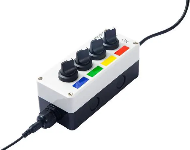 Alt view image 4 of 6 - 4 Stack Super Bright LED Andon Tower Lights, Off-ON,16 ft Extension Cord, 6 ft Industrial Adapter, Plug Play Ready