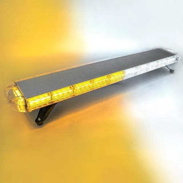 Alt view image 2 of 6 - 88 Amber White LED Extreme Bright Intensity Construction Emergency Warning Beacon Strobe Light Bar Rooftop Low Profile Law Enforcement Hazard Flashing for Tow Work Truck Vehicle Universal