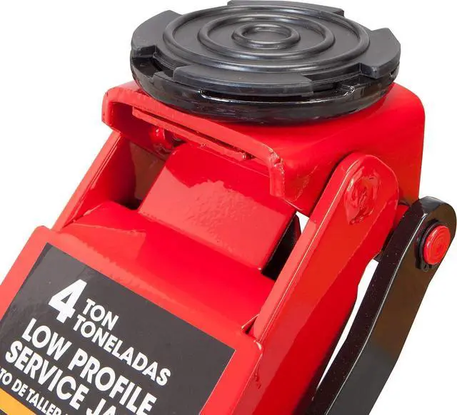 Alt view image 4 of 7 - RED AT84007R Torin Hydraulic Low Profile Service/Floor Jack with Dual Piston Quick Lift Pump, 4 Ton (8,000 lb) Capacity, Red