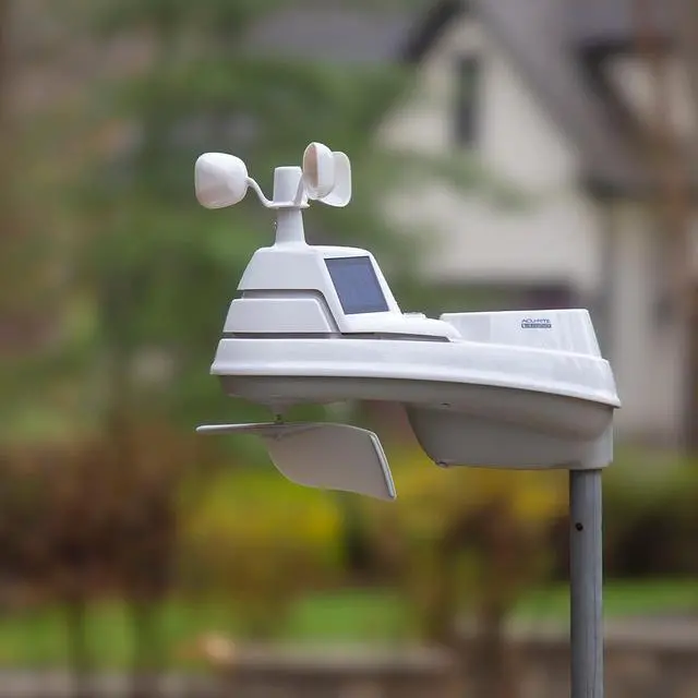 Alt view image 3 of 6 - Iris Wireless Weather Station with HD Direct-to-Wi-Fi Display, Lightning Sensor, Indoor/Outdoor Temperature and Humidity, Wind Speed/Direction, Rain Gauge, and Barometer (01532M), White