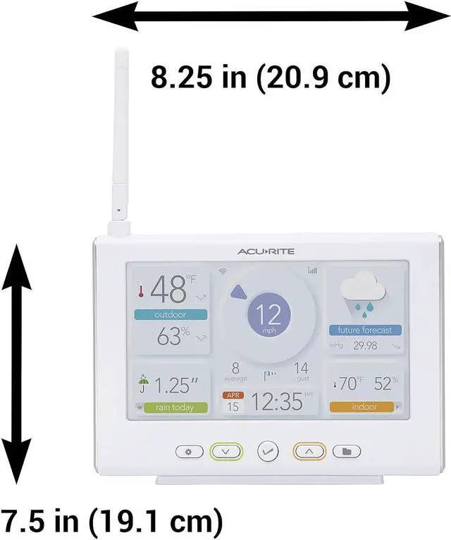 Alt view image 6 of 6 - Iris Wireless Weather Station with HD Direct-to-Wi-Fi Display, Lightning Sensor, Indoor/Outdoor Temperature and Humidity, Wind Speed/Direction, Rain Gauge, and Barometer (01532M), White
