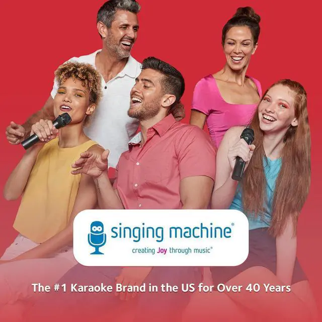 Alt view image 5 of 5 - Singing Machine Portable WiFi Karaoke Machine for Adults, Black - Karaoke Pedestal with 7Touchscreen Display, Built-In Karaoke Speaker, Bluetooth & Recorder - Karaoke System with 2 Wired Microphones