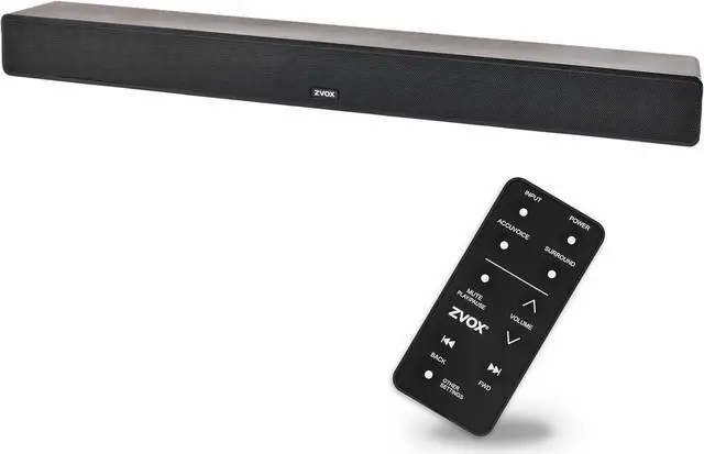 Main image of Dialogue Clarifying Sound Bar with Patented Hearing Technology - Low-Profile, Twelve Levels of Voice Boost - Home Theater Audio TV Speakers Soundbar with AccuVoice - AV355 Black