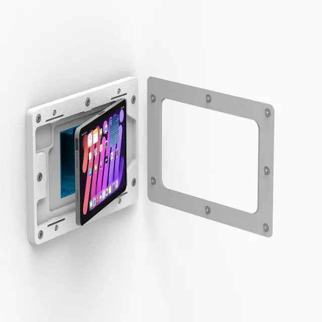 Alt view image 5 of 7 - White On-Wall Tablet Mount Compatible with iPad Mini (6th Gen)