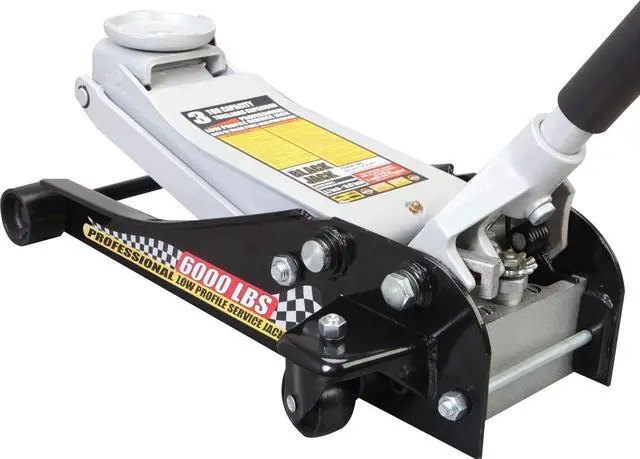 Alt view image 2 of 7 - T83505W BlackJack Hydraulic Low Profile Steel Racing Floor Jack with Single Piston Quick Lift Pump, 3 Ton (6,000 lb) Capacity, Black