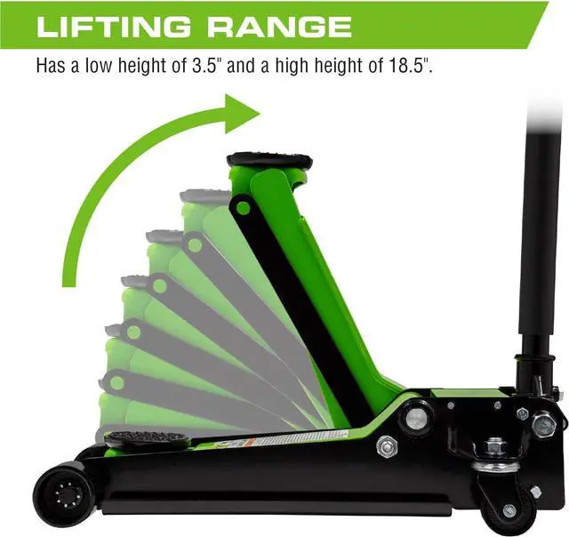 Alt view image 3 of 6 - 2 Ton Low Profile Quick Rise Steel Floor Jack For liftcar,suv,truck A20015