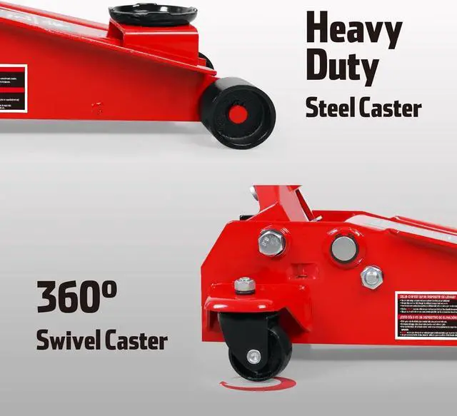 Alt view image 4 of 7 - Floor Jack 3 Ton Capacity Fast Lift Service Jack Steel Heavy Duty Hydraulic Car Jack
