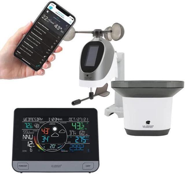 Main image of Technology Complete Personal Remote Monitoring Wi-Fi Weather Station, Indoor/Outdoor, Temperature and Humidity, Rain Fall Data, Barometer, Black, V61