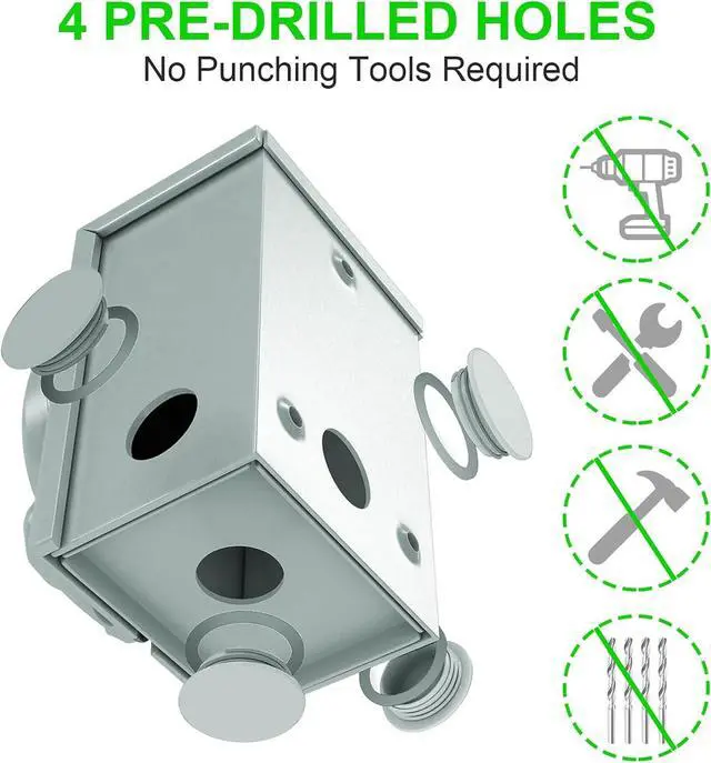 Alt view image 4 of 7 - 50 Amp Generator Cord 15 FT and Power Inlet Box Combo Kit, Heavy Duty NEMA 14-50P Plug to SS2-50R Twist Lock Connector & SS2-50P NEMA 3R Pre-Drilling Generator Inlet Box, ETL Listed