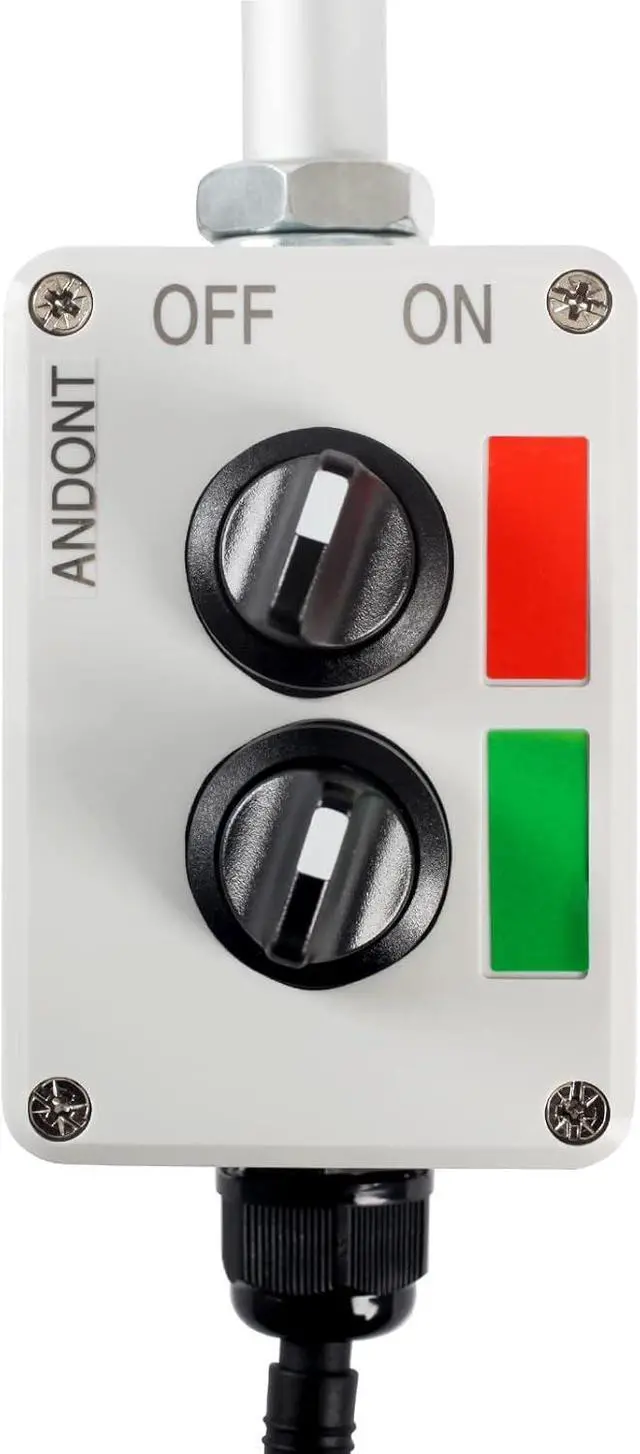 Alt view image 4 of 7 - 2 Stack Super Bright LED Andon Tower Lights, Off-ON, 6 ft Industrial Adapter, Plug Play Ready