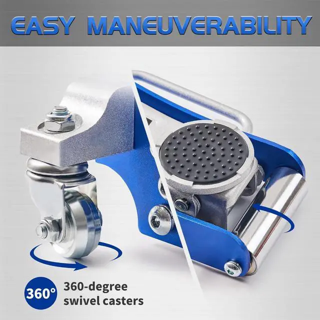 Alt view image 4 of 7 - Floor Jack, Low Profile 2 Ton Hydraulic Aluminum and Steel Car Jack with Dual Pump System, Rapid Lift, Blue