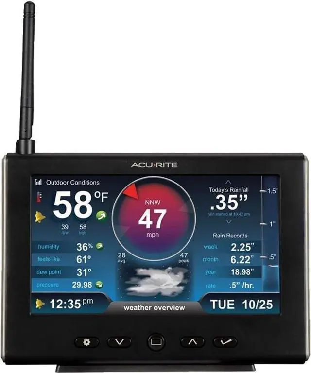 Alt view image 2 of 6 - 01535M Iris (5-in-1) Weather Station with HD Display, White Black