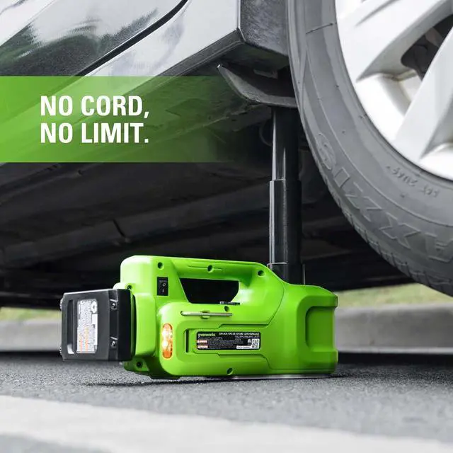 Alt view image 5 of 7 - 24V Cordless Car Jack Kit, 3 Ton Max Loading For Vehicle Weigh Hydraulic Jack with 2Ah Battery and Charger