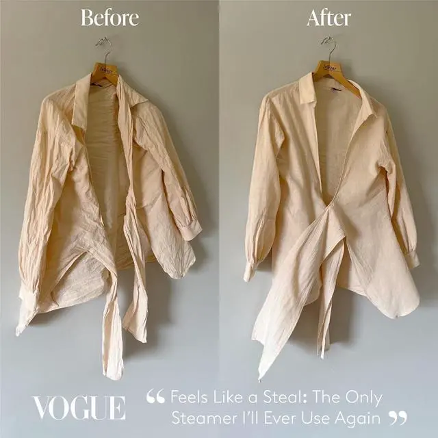 Alt view image 4 of 7 - Press Travel Steam Iron | Handheld Iron With Steam | No Ironing Board Required | Easy to Use w/ 6 Fabric Settings | Optional Steam Feature | Removes Wrinkles | Women Gift Ideas (White)