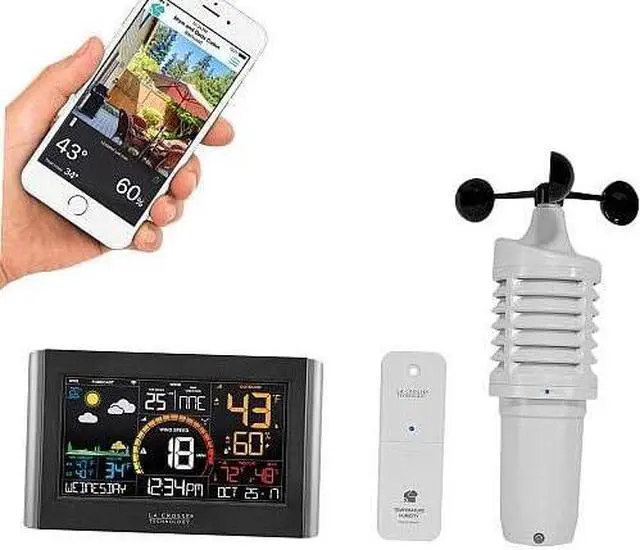 Alt view image 3 of 5 - Technology Wireless Weather Station with WiFi Connectivity, Dynamic Forecast, Wind Speed and Alerts, Temperature/Humidity - NWS Forecast, Long Range Transmission (400 Feet)