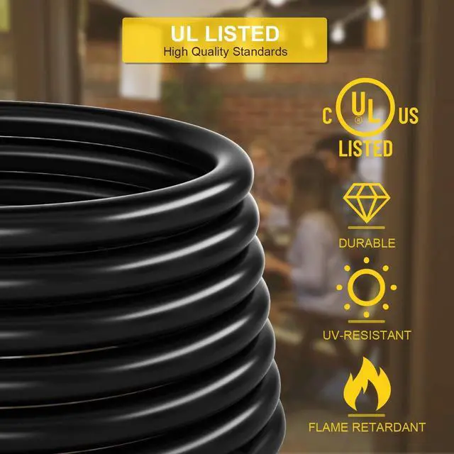 Alt view image 6 of 7 - 50 Amp Generator Cord 15 Feet, NEMA 14-50p to CS6364 & SS2-50R Generator Emergency Power Cord, STW 6/3 + 8/1 AWG, 125/250V, 12500 Watts, Perfect for Generator to House Connection