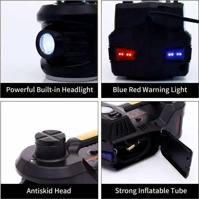 Alt view image 3 of 7 - Car Jack Hydraulic Jack  5 Ton Electric Car Jack Stand Three in One Car Jack Kit for Sedans SUV Car Lift Floor Jack for Tire Change and Road Emergencies with Integrated Tire Pump (Black)