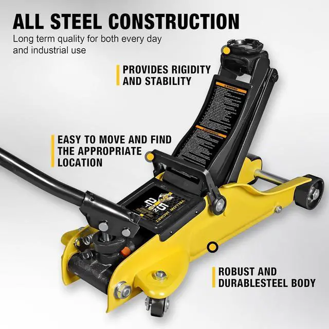 Alt view image 5 of 7 - 2.5 Ton Trolley Jack with Carrying Case Hydraulic Low Profile Floor Jack for Cars Lift with Single Piston Lift Pump, 5500 lb Capacity