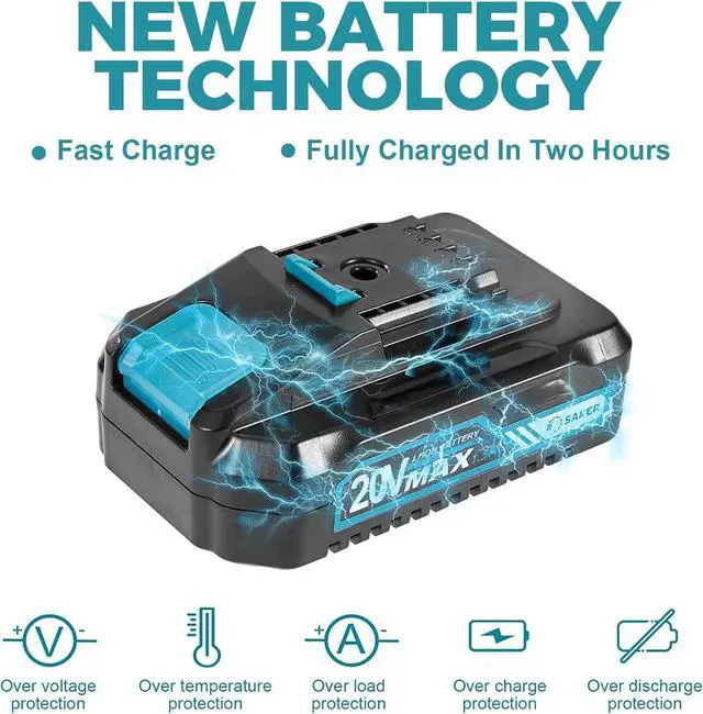 Alt view image 6 of 7 - 6 Inch Portable Electric Chainsaw Cordless, Small Handheld Chain saw for Tree Branches,Courtyard, Household and Garden,By 2PCS 20V 1500mAh Batteries,Extra 3 PCS Chain