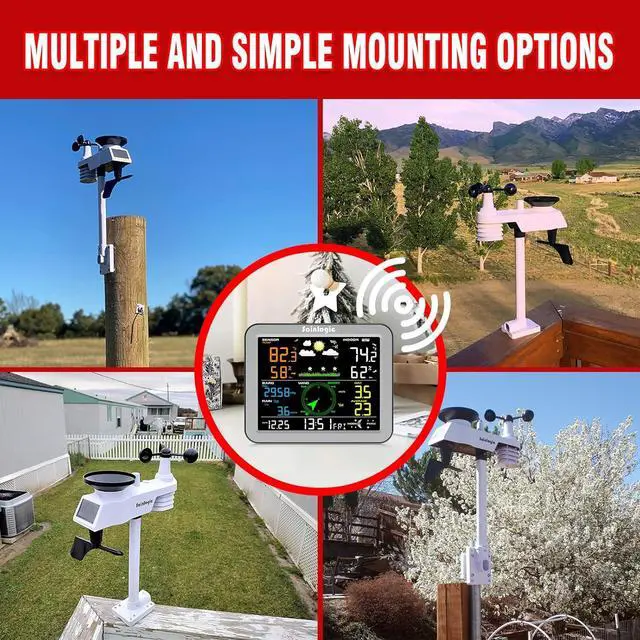 Alt view image 5 of 7 - Wireless Weather Station with Outdoor Sensor,Weather Forecast, Temperature,Air Pressure,Humidity,Wind Gauge,Rain Gauge,PC Export Data SoftwareWindows OS