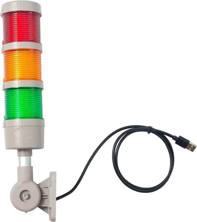 Alt view image 2 of 4 - USB Stack LED Andon Tower Lights with Buzzer, Industrial Warning Lights, Column Tower Lights(5VDC, 3 Layer, with Buzzer)