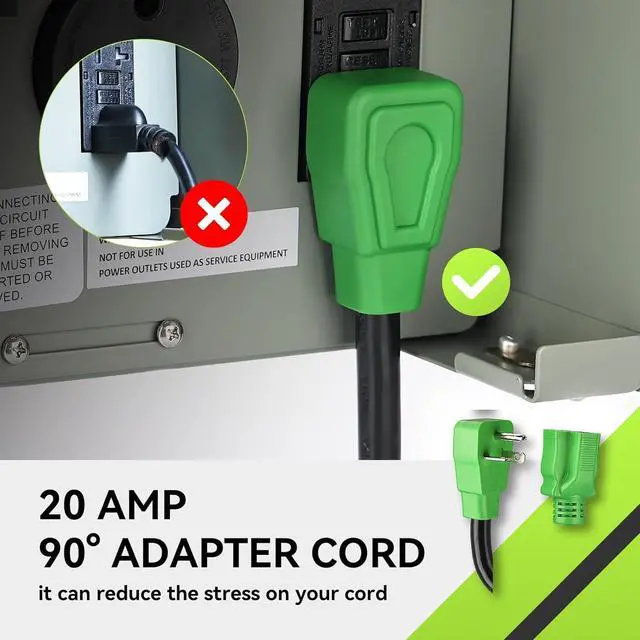 Alt view image 5 of 7 - RV Temporary Power Outlet Panel with Breaker, ETL Listed 20 30 50 Amp RV Receptacle, RV Electrical Outlet Panel for RV, Camper, Travel Trailer